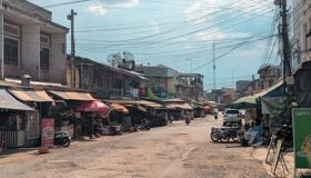 Pakse Street and the locals, Laos